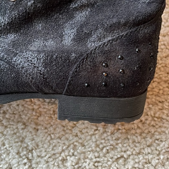 Combat boots with rhinestone detail - Picture 2 of 10
